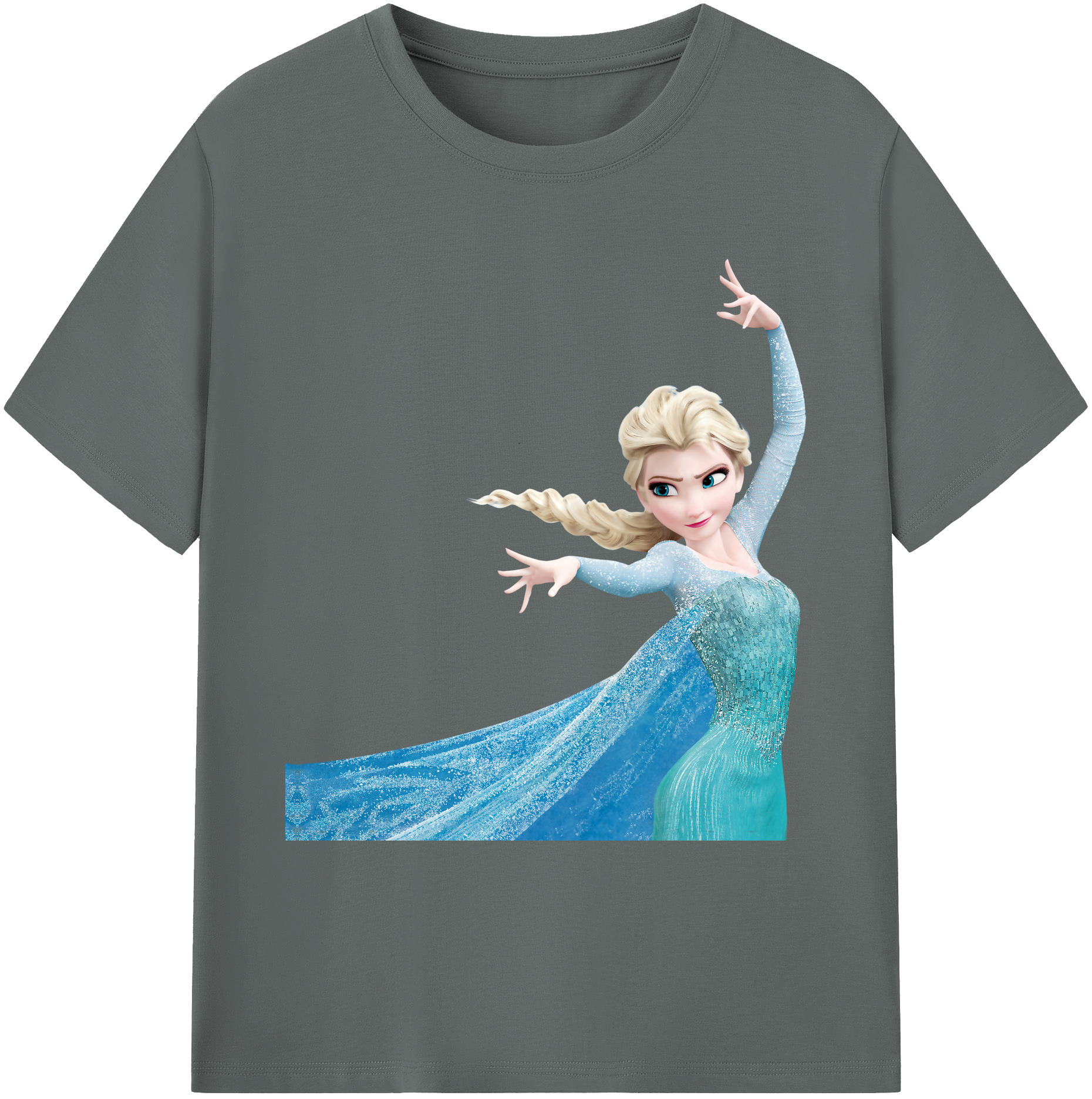 （画像用） アナと雪の女王 アンナ エルサ Frozen Anna Elsa 綿100％ メンズ半袖Tシャツ｜肌触りやわらか＆通気性